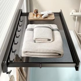 Compact Design Space-Saving Invisible Folding Balcony Net Cloth Drying Rack (size: short)