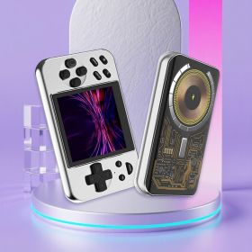 Multifunctional Game Console Power Bank, 20W Wireless Magnetic Charging, 6000+ Built-in Classic Games, MP3, MP4, Digital Photo Frame, E-book (Color: Silver)